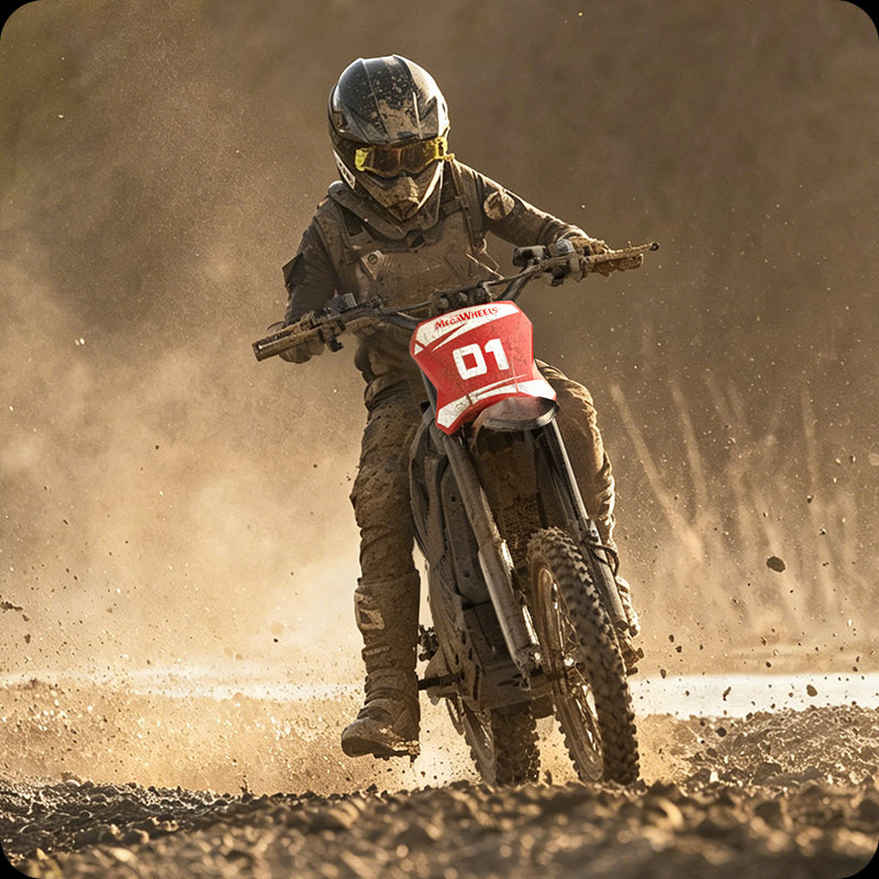 RIDE THROUGH LIGHT DIRT, WET GROUND