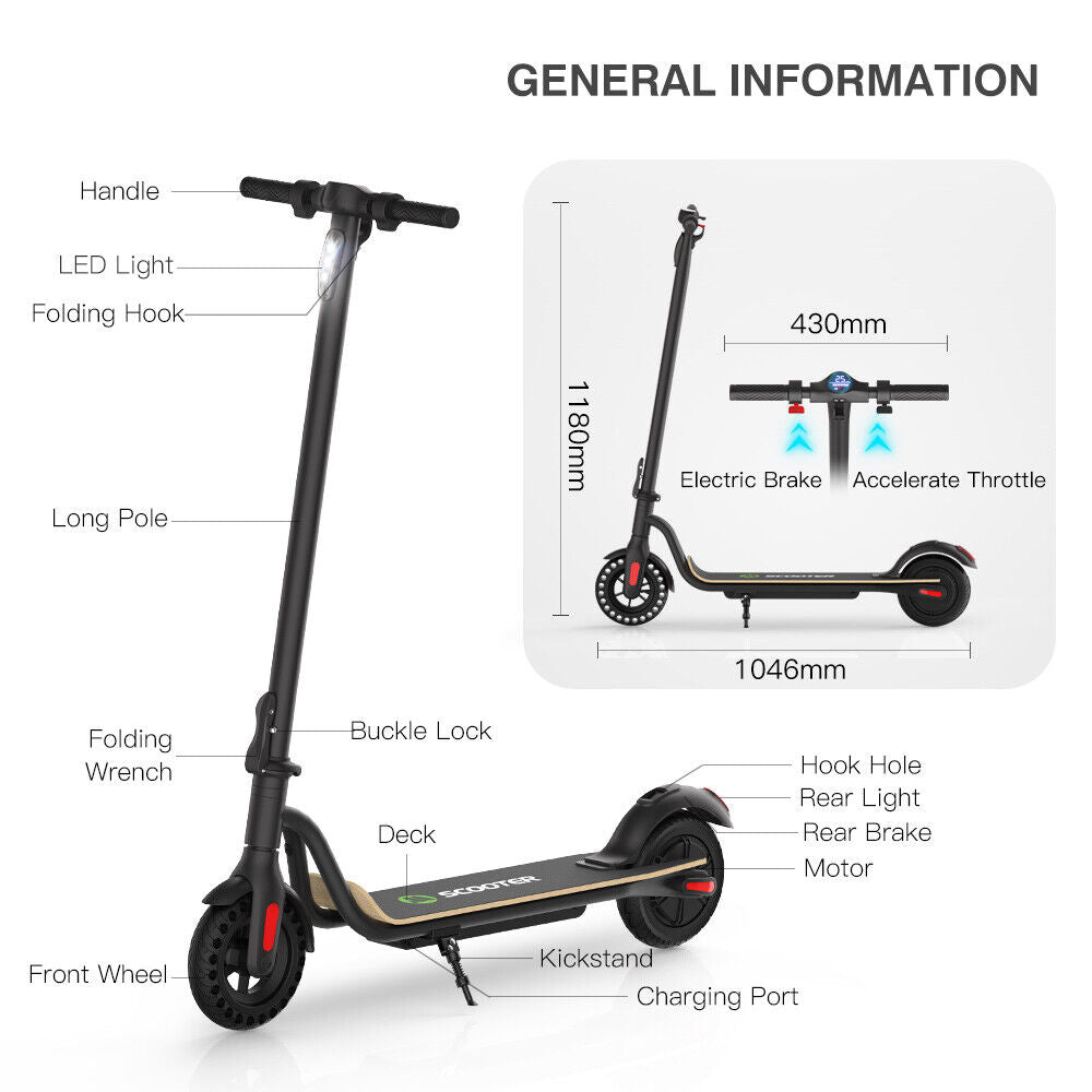 Megawheels S10BK Electric Scooter with 5.0Ah battery – megawheels.com